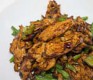 yuen-yang spicy chicken with pea pod stems <img title='Spicy & Hot' align='absmiddle' src='/css/spicy.png' />